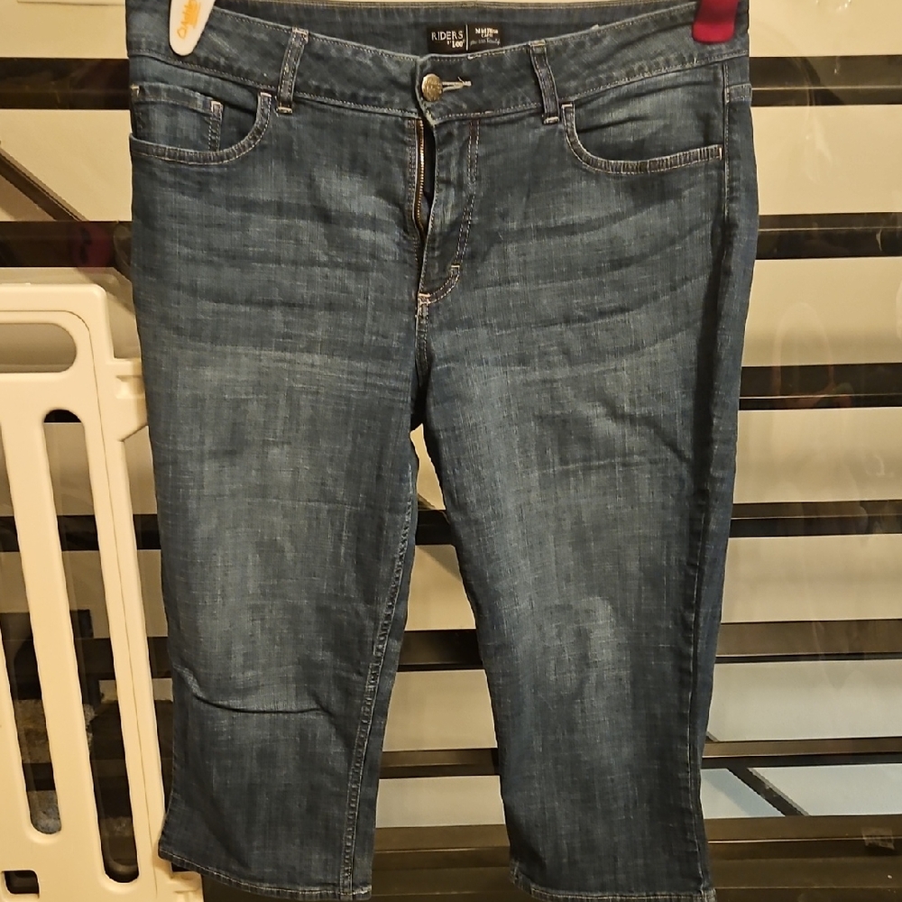 Lee Women's Dark Blue Cropped Jeans